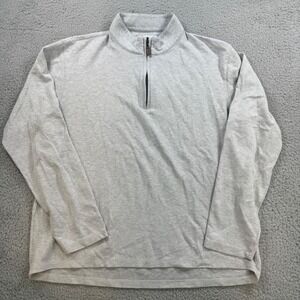 Mizzen+Main Mens Gray Quarter‎ Zip Long Sleeve Pullover Sweatshirt Size XL